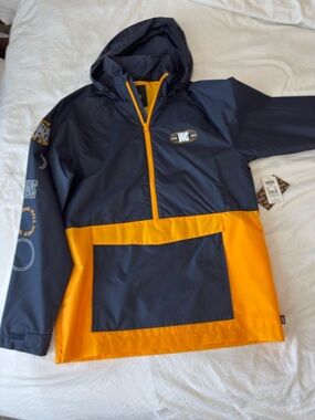 Vans Navy & Yellow Men's Hooded Windbreaker Anorak